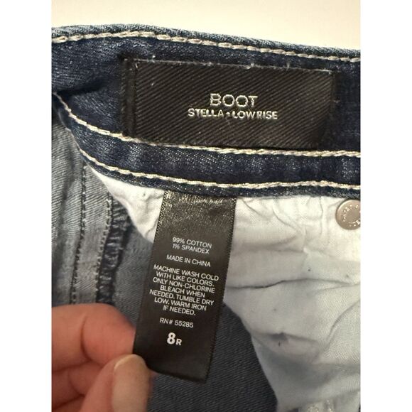 Express Jeans Stella Low Rise Boot Womens 8 Blue Denim Stretch Y2K Style Flare - Picture 13 of 16